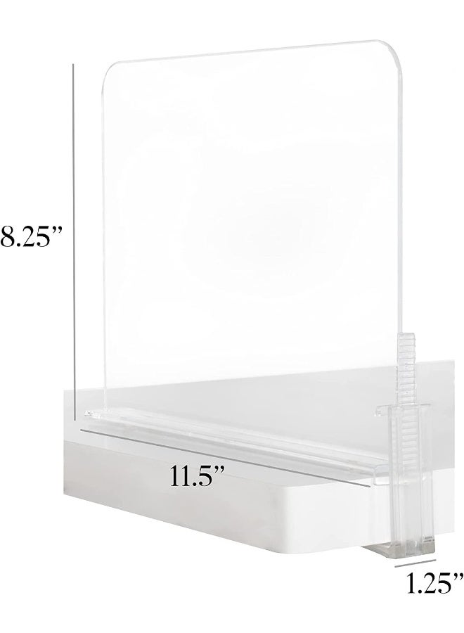 Richards Acrylic Closet Shelf Divider and Separator 6 Pack- Great for Storage and Organization in Bedroom, Bathroom, Kitchen and Office Shelves, Clear (9875300-3) - Image 2